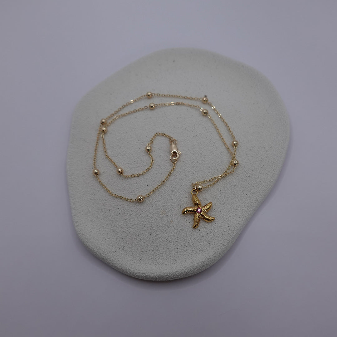 STARFISH SATELLITE CHAIN NECKLACE