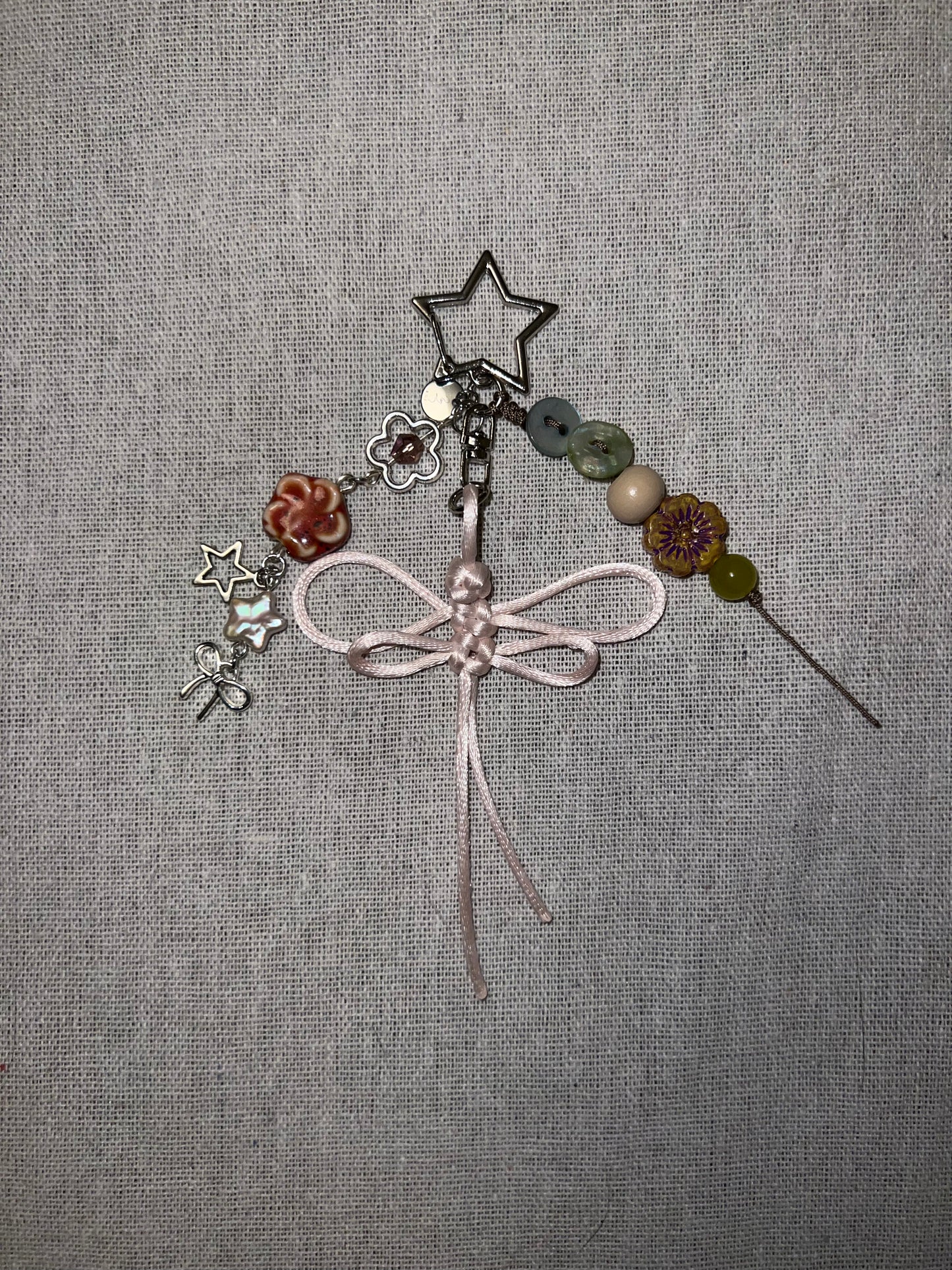 DRAGONFLY KNOT KEYCHAIN - PINK