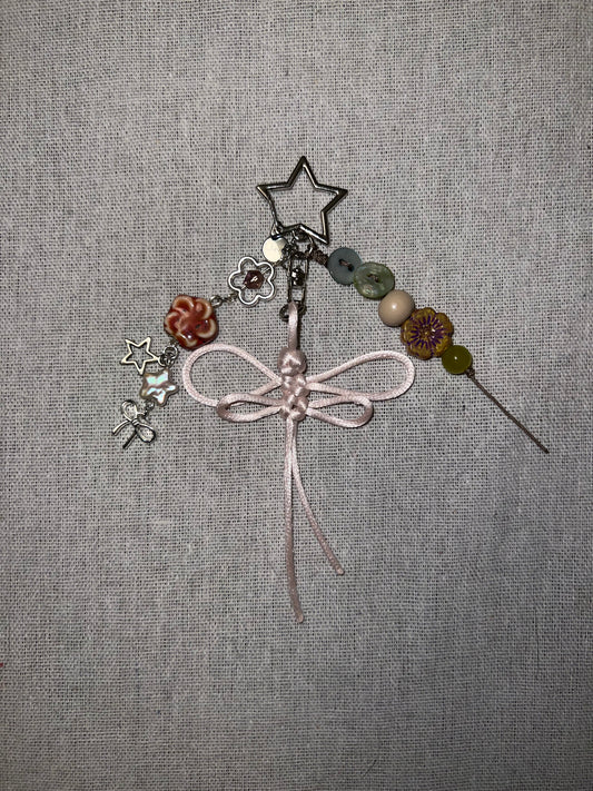 DRAGONFLY KNOT KEYCHAIN - PINK