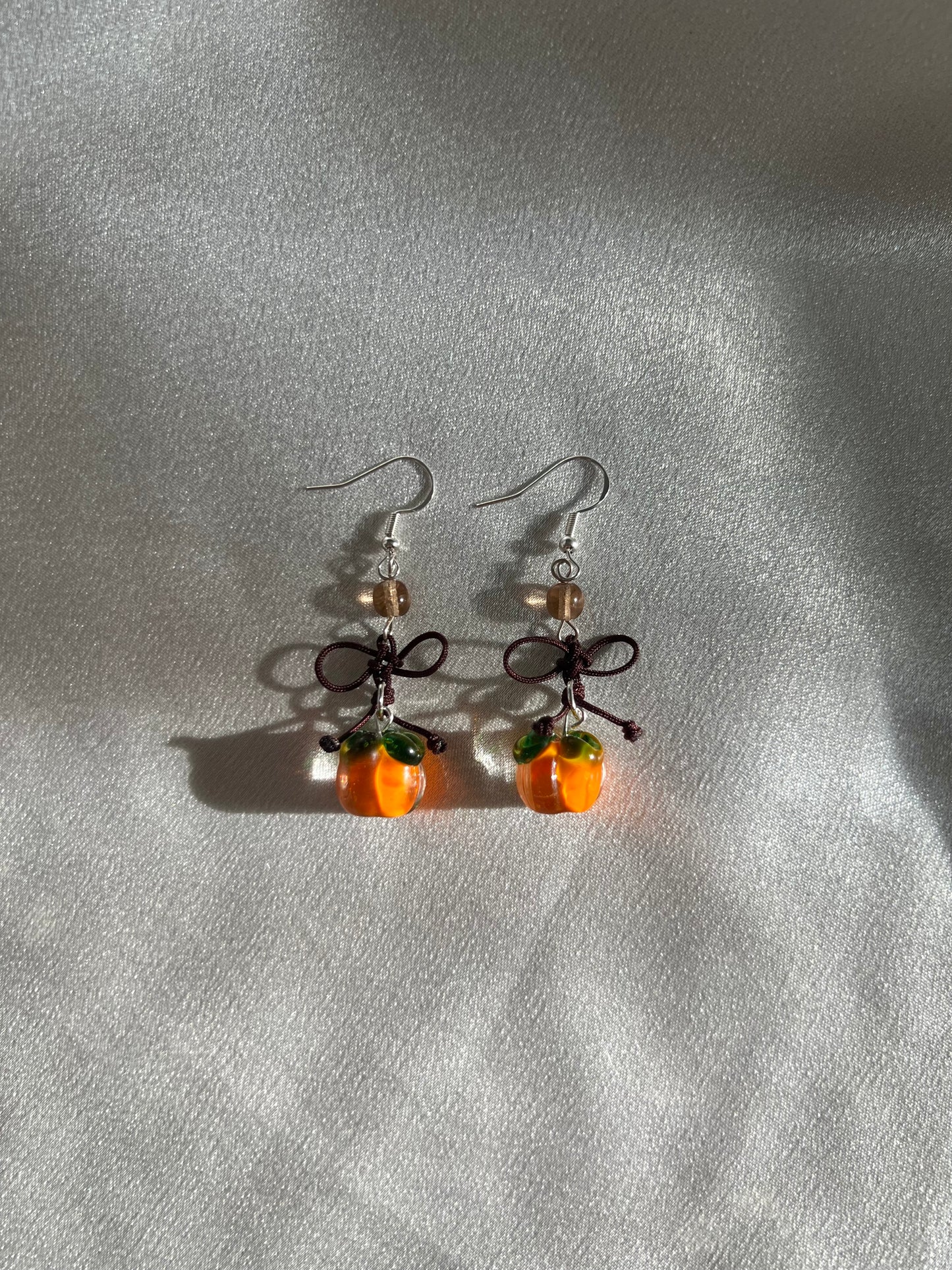 PERSIMMON BOW EARRINGS