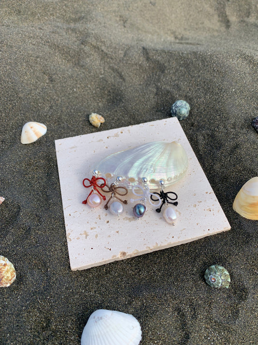 PEARL BOW EARRINGS