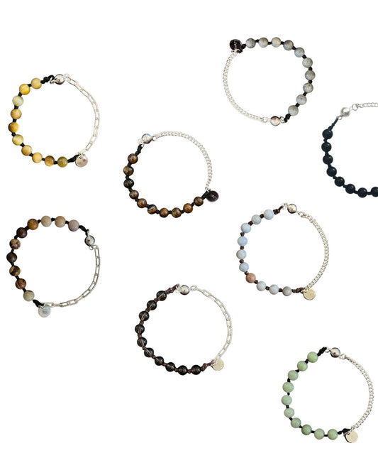 KNOT STONE CHAIN BRACELET