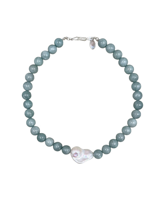 MOONLIT JADE PEARL NECKLACE