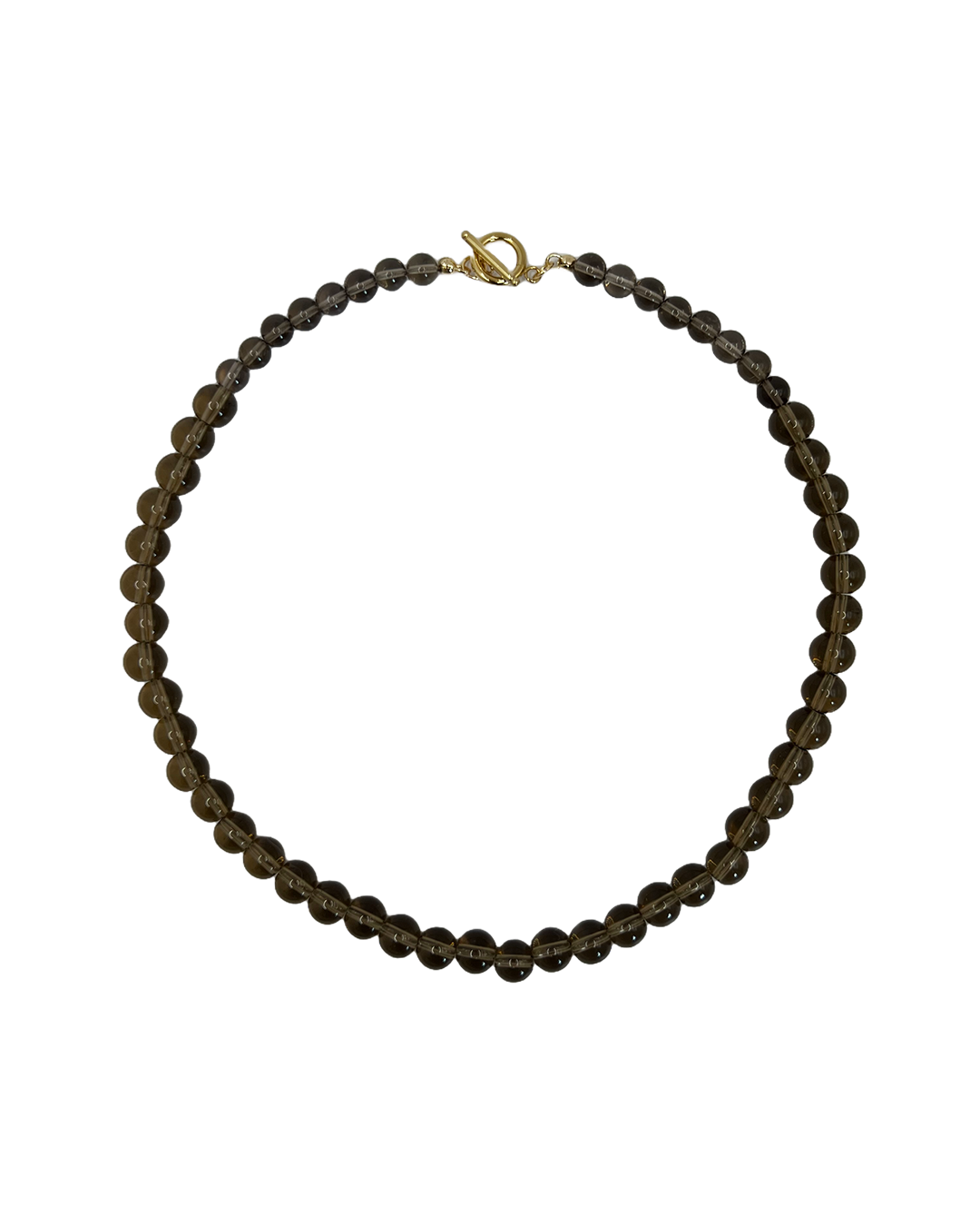 SMOKY QUARTZ BEADED NECKLACE