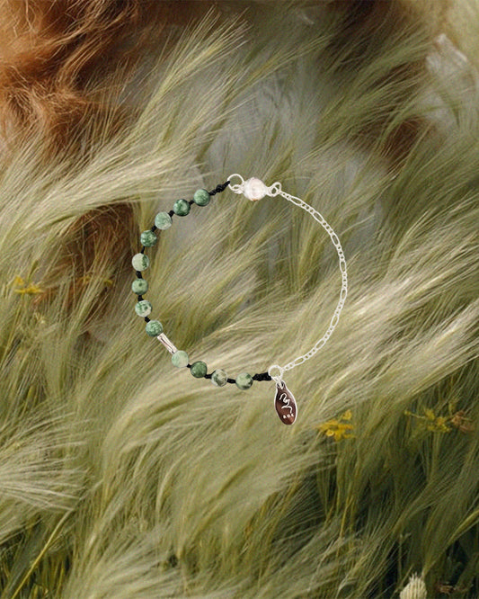 SILVER TUBE KNOT CHAIN BRACELET