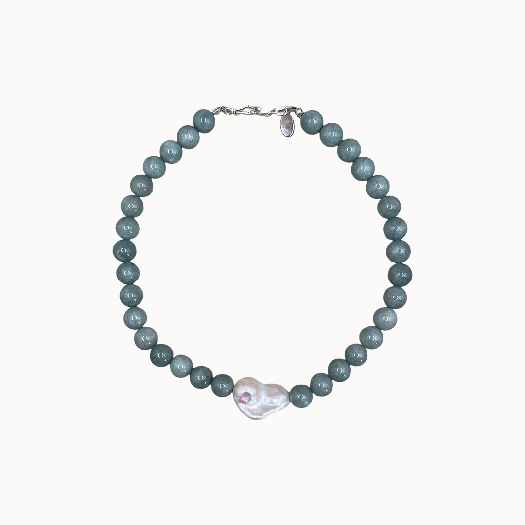 MOONLIT JADE PEARL NECKLACE
