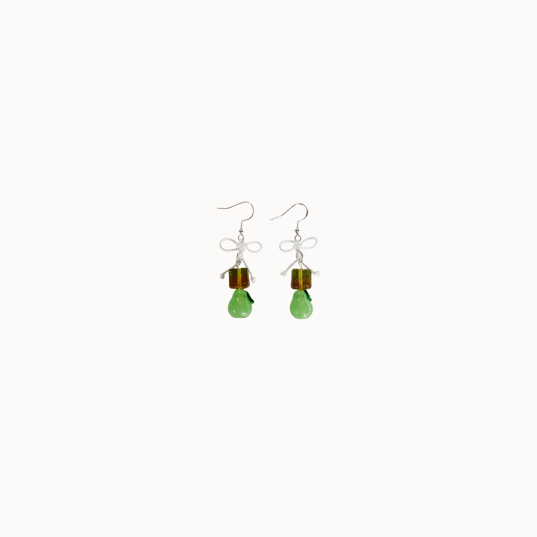 PEAR BOW EARRINGS