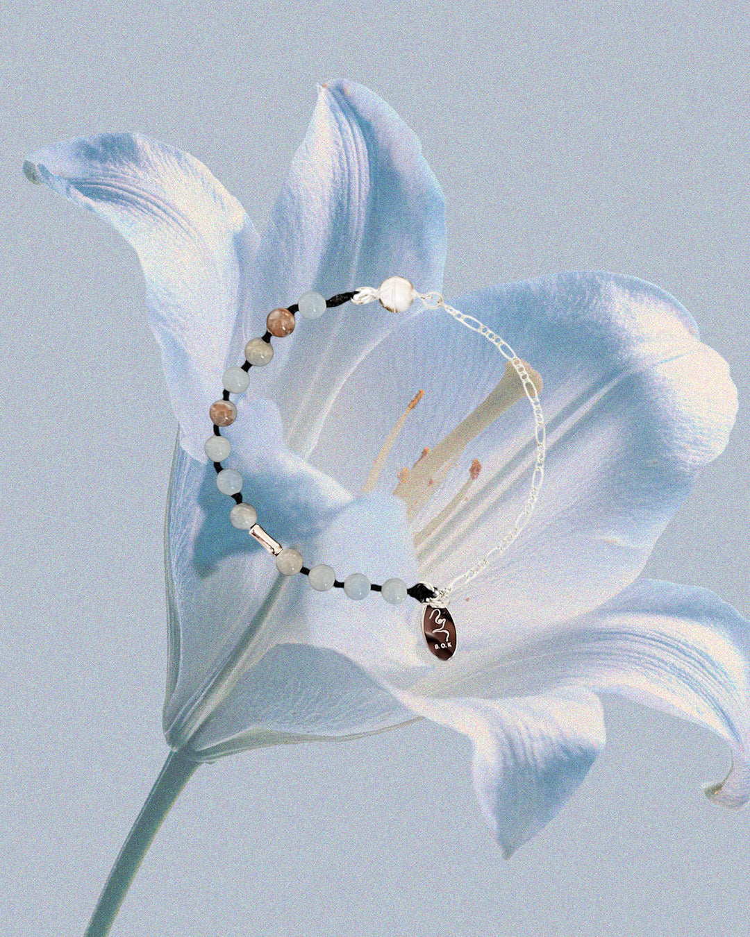 SILVER TUBE KNOT CHAIN BRACELET