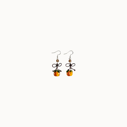 PERSIMMON BOW EARRINGS