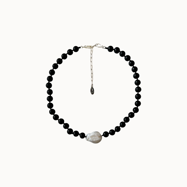 VOID ONYX PEARL NECKLACE – B.O.K